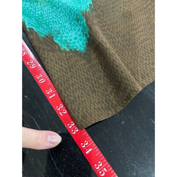 Chico’s Dress Sz 2 Tunic Sz 3 Set Faux leather halter Maxi Ombré Aqua Grey Brown - Picture 11 of 16